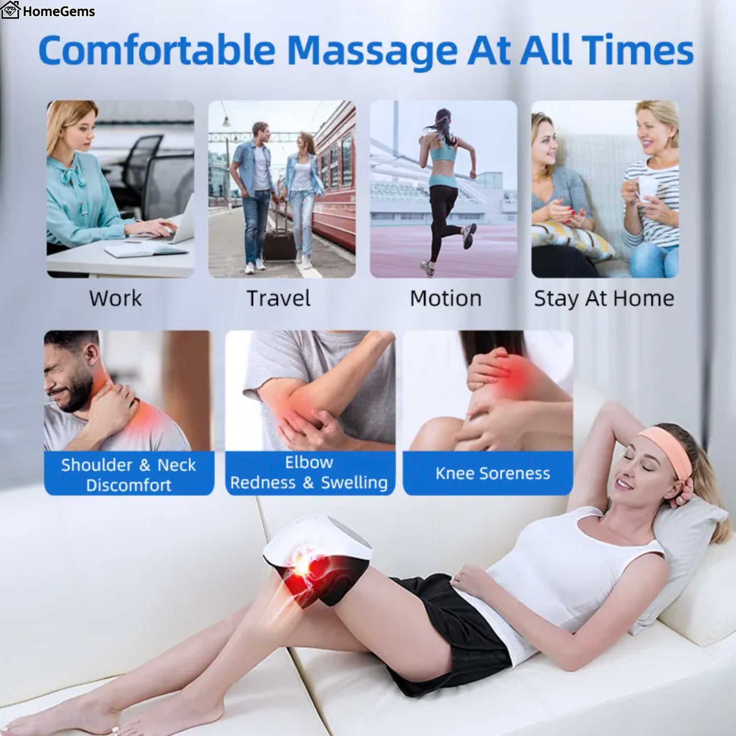 Smart Knee Massager - Advanced Pain Relief and Relaxation